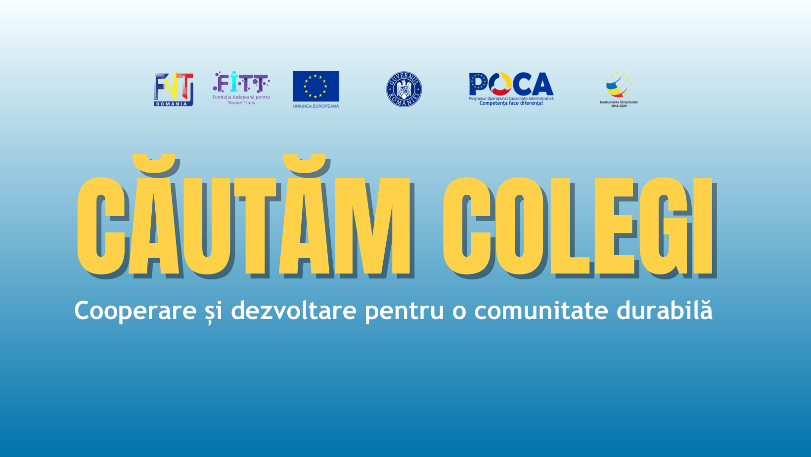 Căutăm colegi noi!