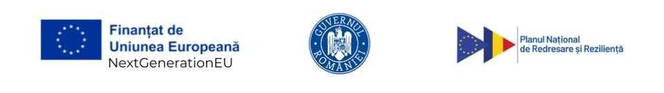 Finanțat de Uniunea Europeană – NextGenerationEU; Guvernul României; Planul Național de Redresare și Reziliență